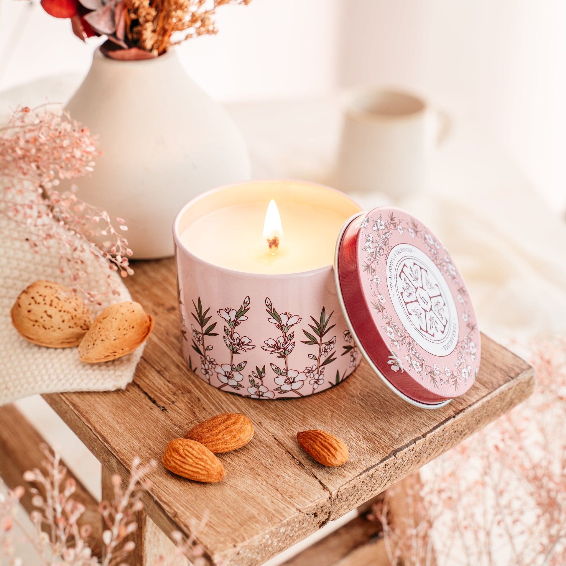 Bougie senteur amande
