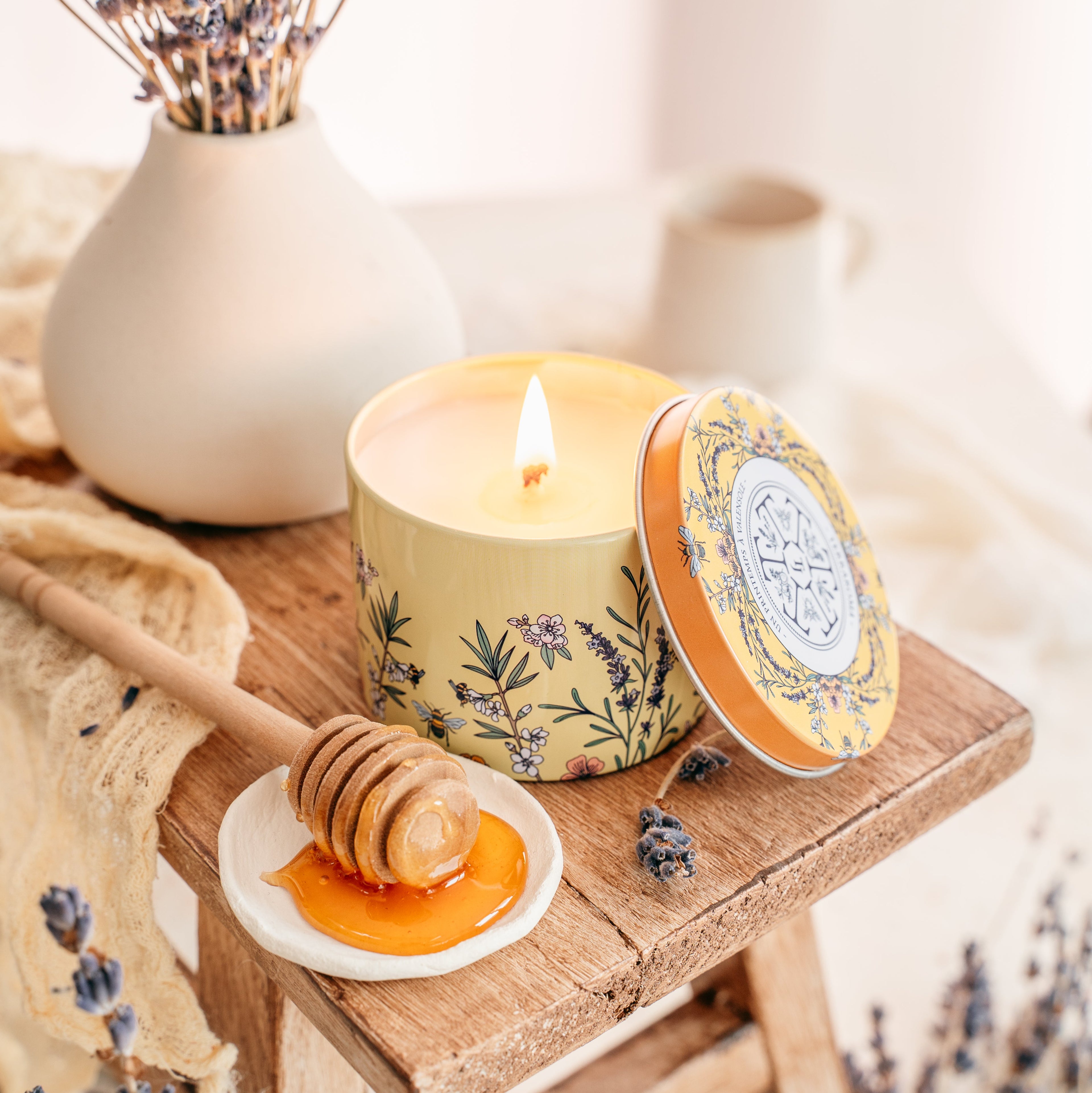bougie senteur miel