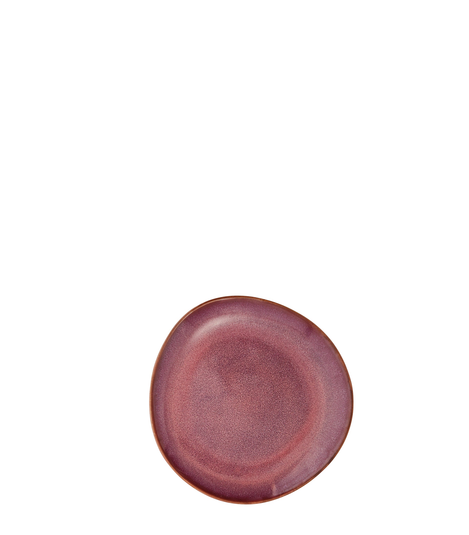 Assiette à dessert en grès, coloris Prune