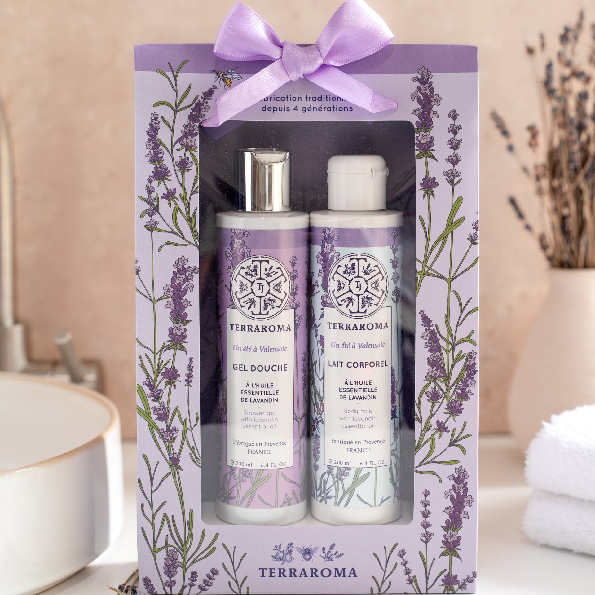 Coffret Gel douche & Lait corps au lavandin