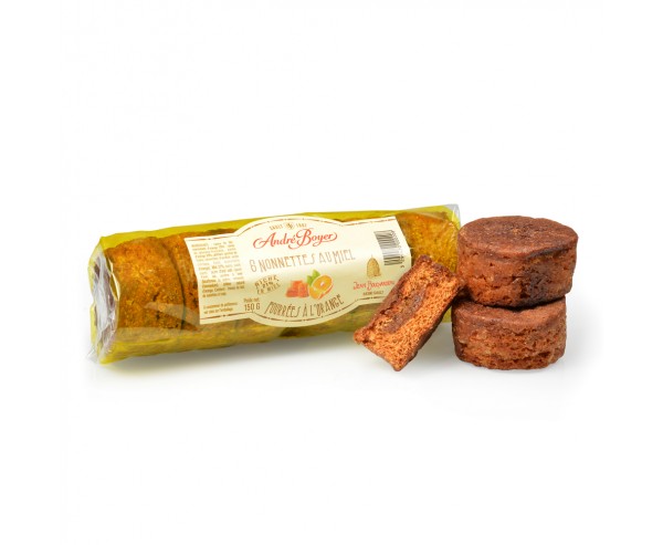 Nonnettes au miel fourrées à l'orange, 150 g