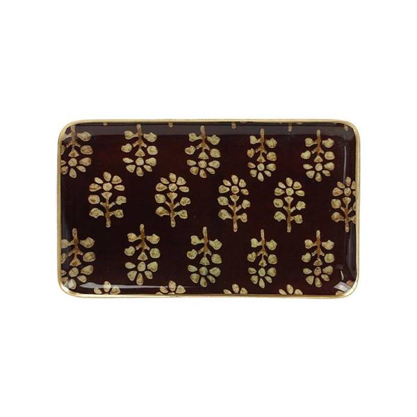 Plateau métal Acajou 15x25