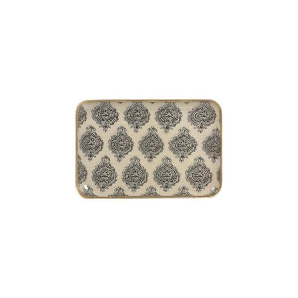 Plateau métal Arles 10x15 Lin