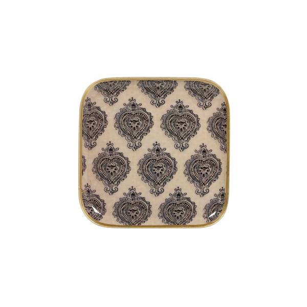 Plateau métal Arles 16x16 Lin