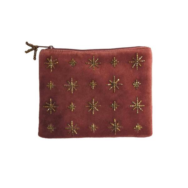 Blush Pink Velvet Pouch – Constellation Sparkles